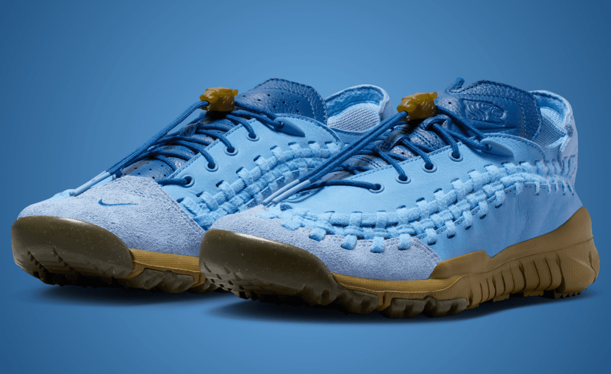 SOULGOODS x Nike Homescape Woven in Blue Beyond, side view showcasing woven textile upper construction