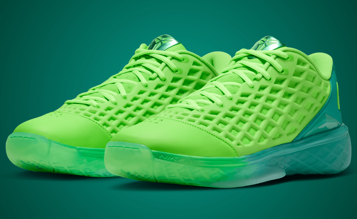 Nike Kobe 3 Low Protro in two-tone Grinch green colorway
