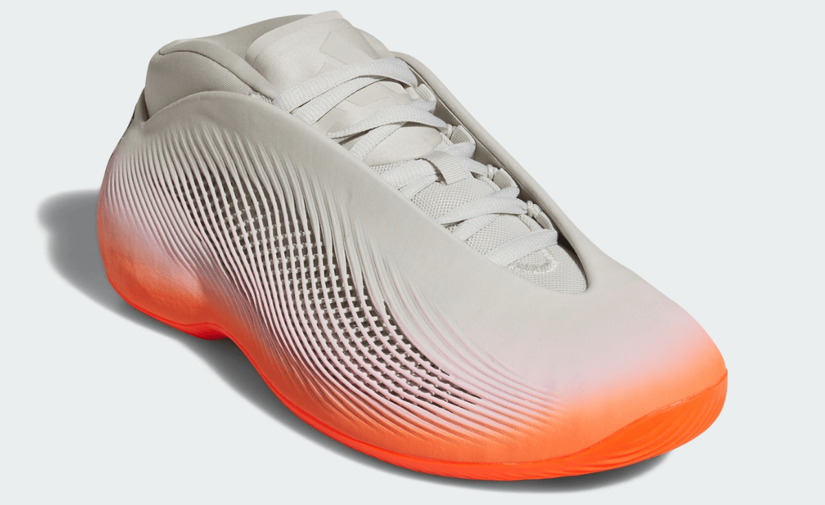 adidas Additive basketball shoe with 3D-printed midsole technology, side profile view