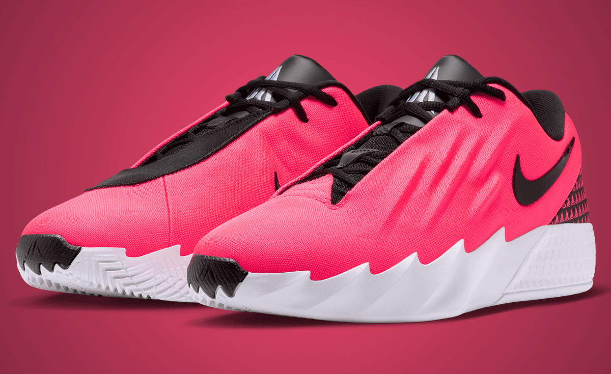 Nike Twelve Time in bold pink colorway, Ja Morant signature basketball shoe
