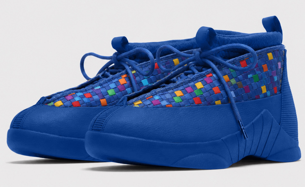 Air Jordan 15 Surfaces in Hyper Blue With Woven Rainbow Details