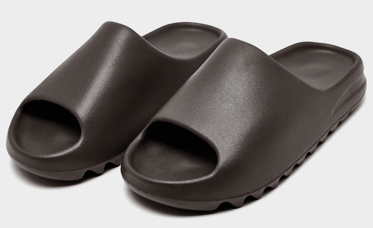 Yeezy Slide 01 in Brown, adidas unbranded slip-on sneaker