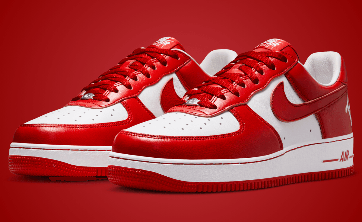 Terror Squad x Nike Air Force 1 in University Red colorway