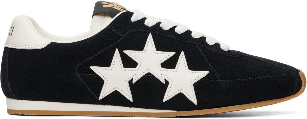 Amiri Black Pacific Flat slip-on in premium black leather, minimalist luxury design