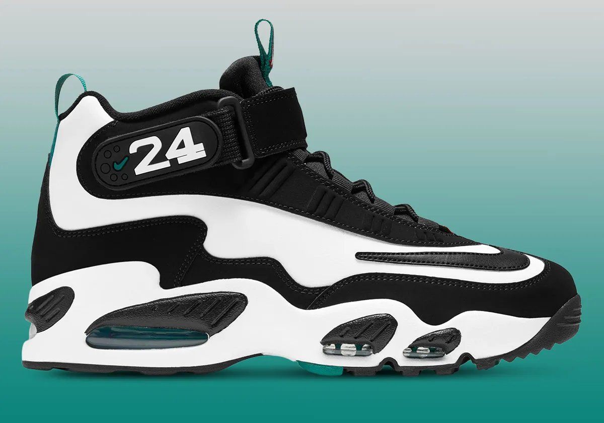 Nike Air Griffey Max 1 Freshwater showing aquatic blue and white colorway on classic basketball silhouette