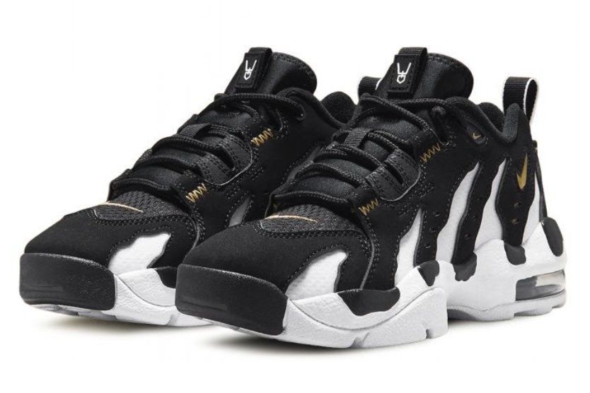 Nike Air DT Max '96 Low in Black and White colorway, showcasing the low-top silhouette with leather upper and contrasting sole unit