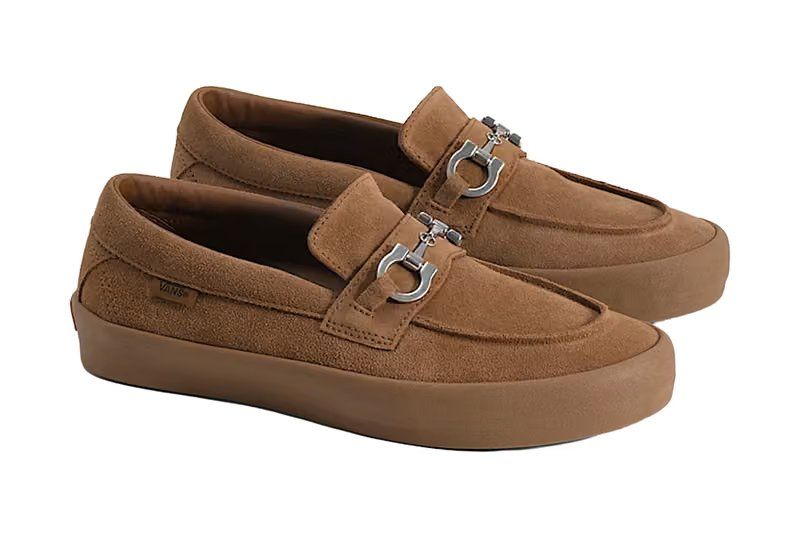 Vans Horsebit Skate Loafer in Black, showing suede upper with horsebit detail and vulcanized waffle sole