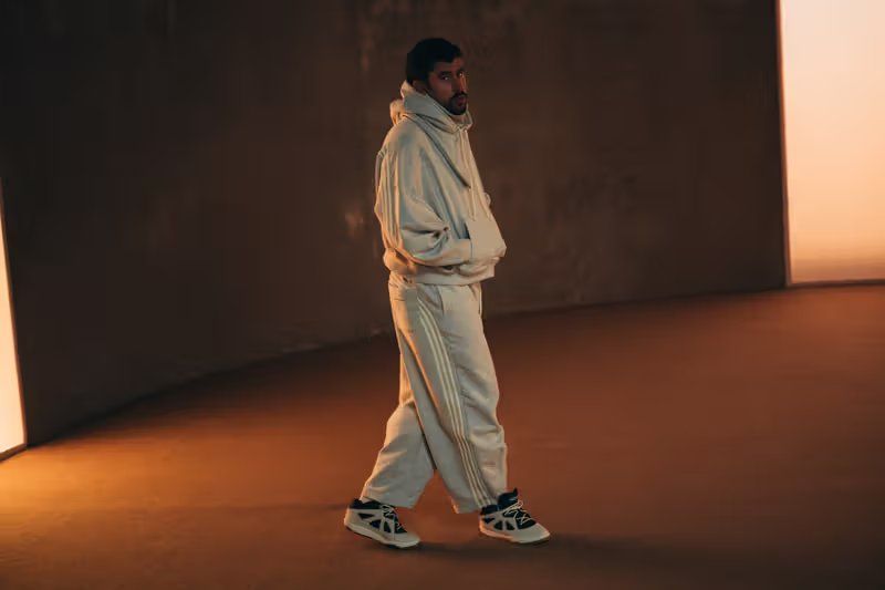 adidas para Bad Bunny BadBo 1.0 in Beige and Black colorway, side profile view