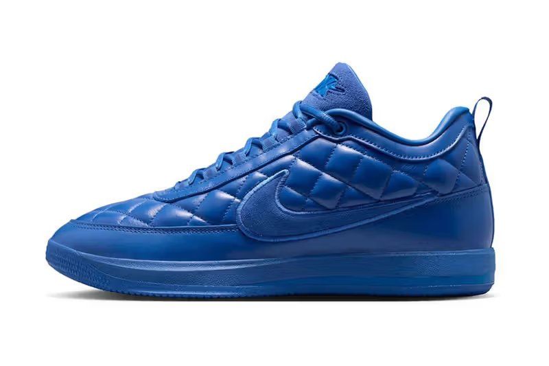 Nike Book 2 'Just Book' in Varsity Royal and University Red, featuring quilted construction inspired by Don C's Air Jordan 2 collaboration