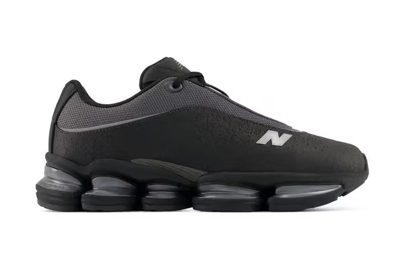 New Balance 2000 Sleek in grey colorway, showing mesh upper with dotted shell construction