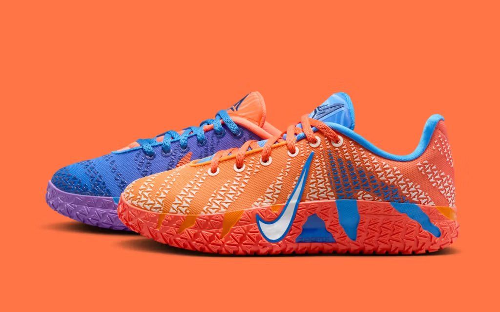 Nike Ja 3 'Mismatch' kids colorway showing asymmetrical color blocking across the basketball silhouette