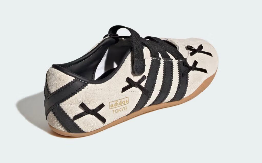 Adidas Tokyo sneaker in ballet-inspired colorway, showcasing refined silhouette and elegant design details