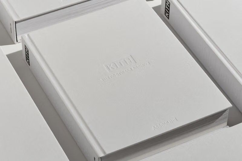 Kith: The Footwear Archive book cover and interior spread showcasing 15 years of collaborative sneaker designs with archival photography by Tyler Mansour