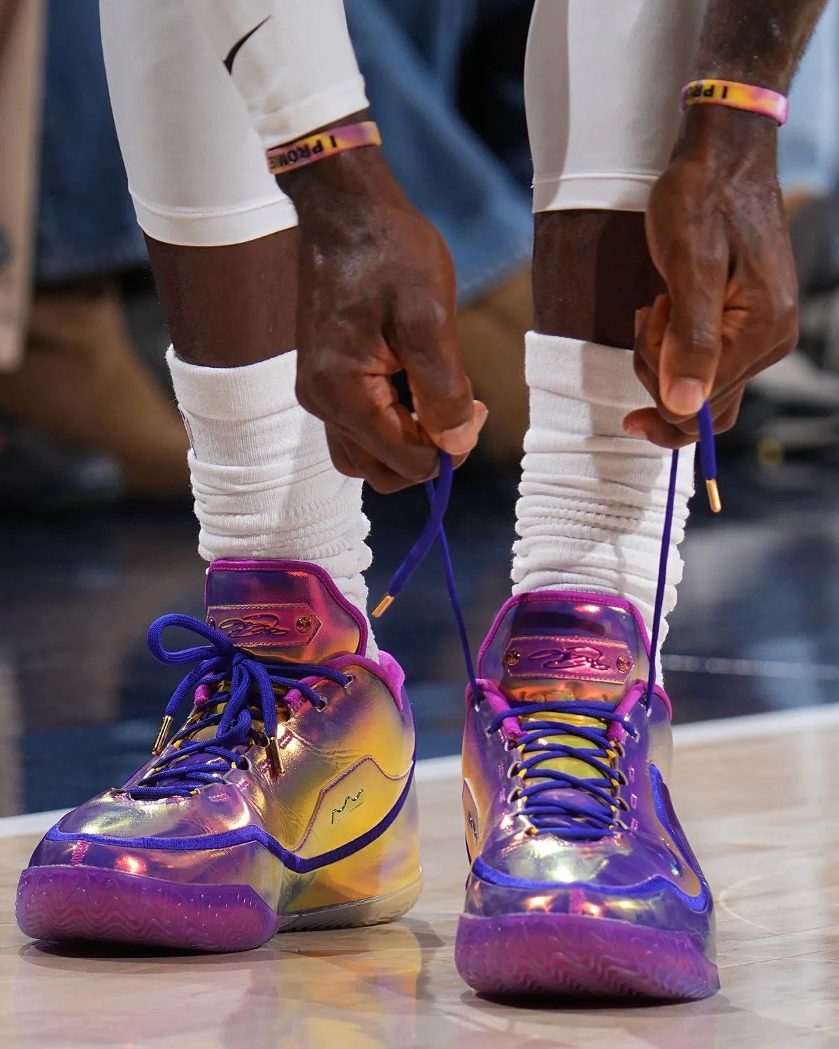 Nike LeBron 23 player edition worn during LeBron James' all-time career field goal record