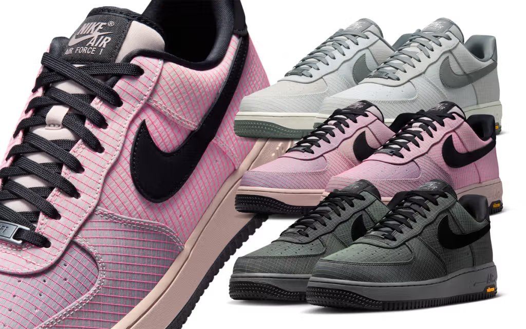 Nike Air Force 1 with Vibram grip outsole in white, showing enhanced tread pattern on sole