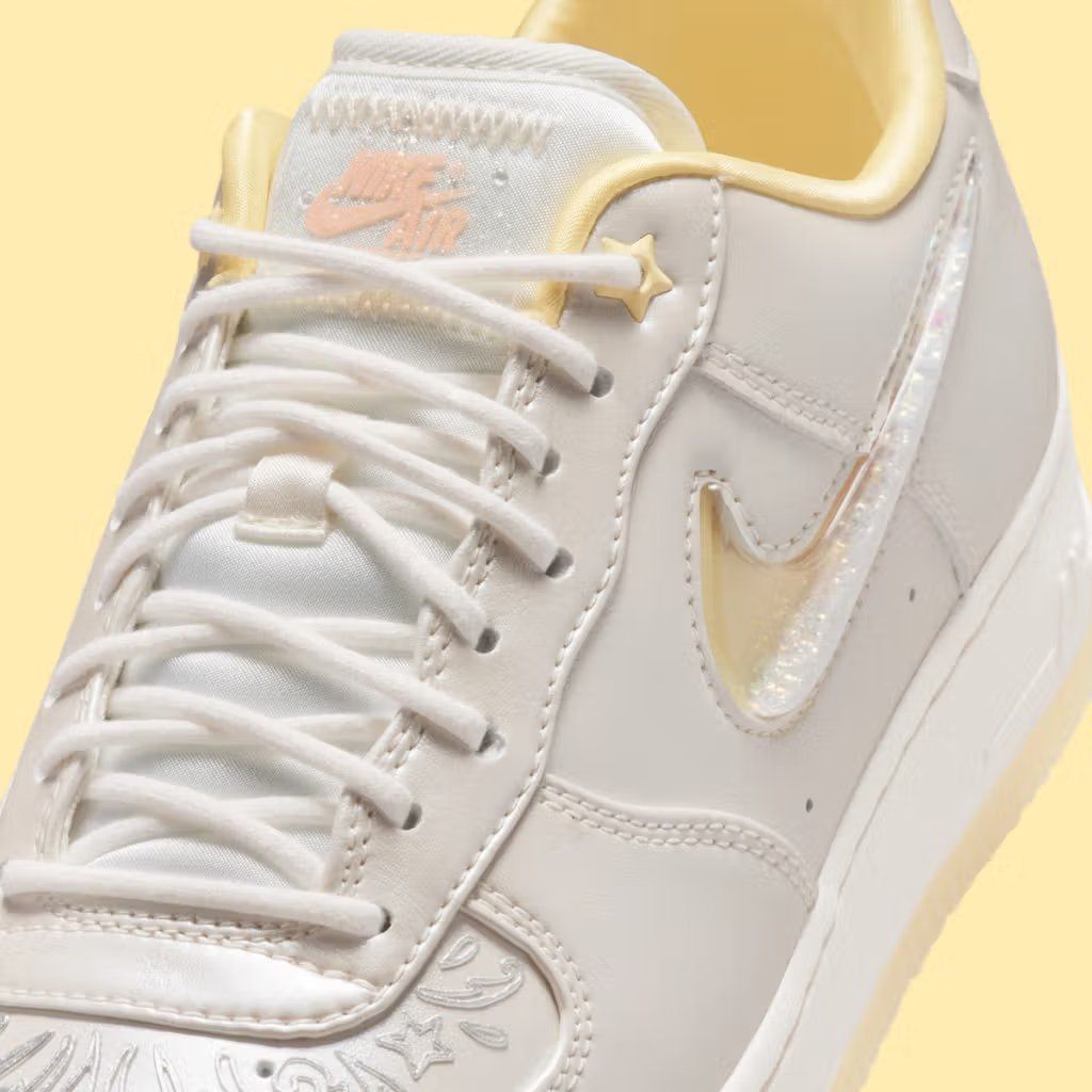 Nike Air Force 1 Low with glitter-filled Swoosh detail on lateral side panel