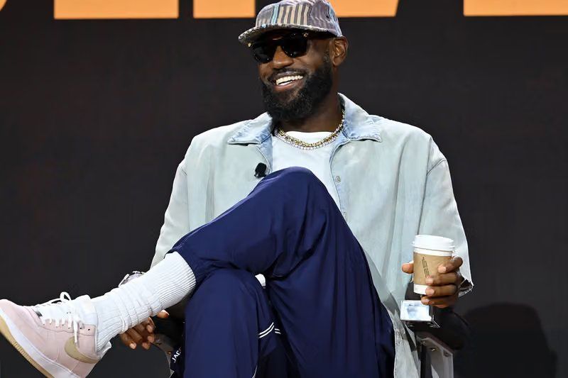 LeBron James previews the Nike LeBron 24 'Chosen 1s' in Tour Yellow with Metallic Gold and Midnight Navy accents
