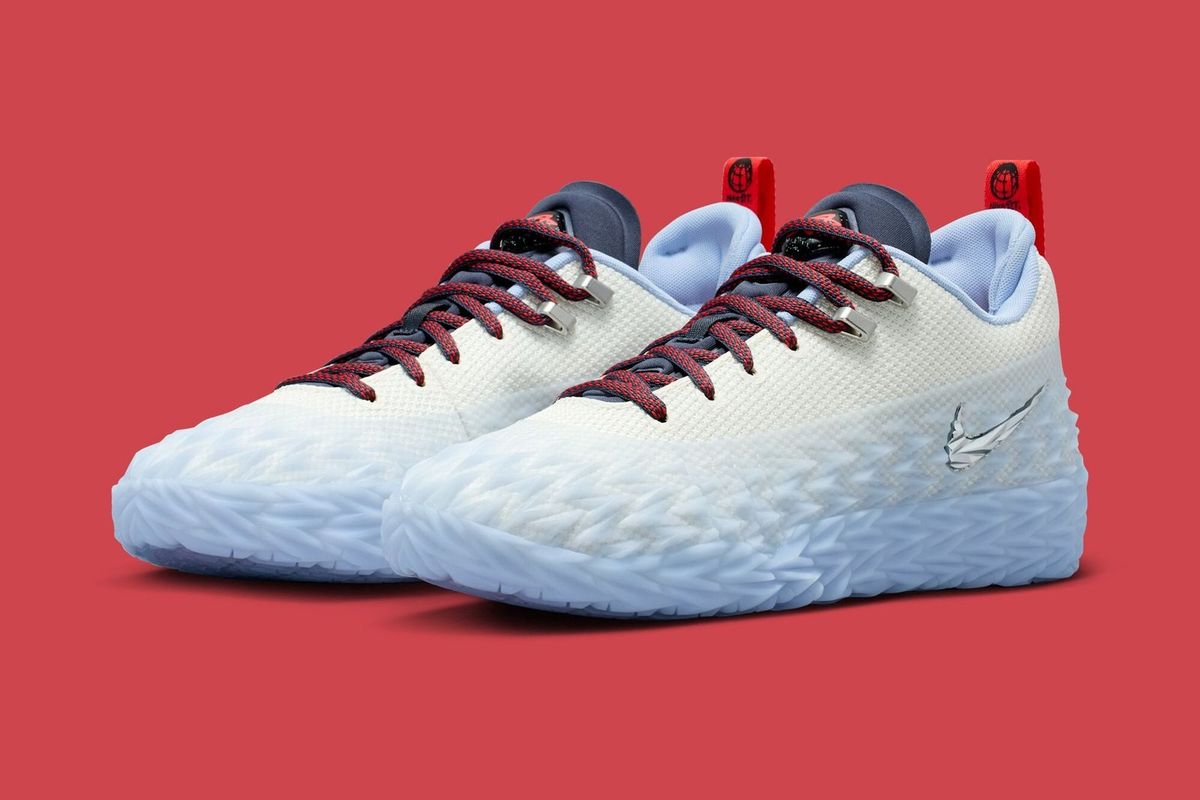 Cade Cunningham x Nike ST Charge PE in Detroit Tough colorway, side view