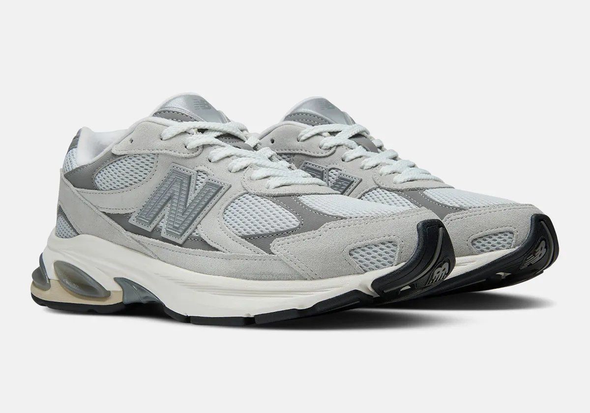New Balance 2010 in muted Raincloud gray colorway, showcasing the silhouette's structured midsole and heel counter design