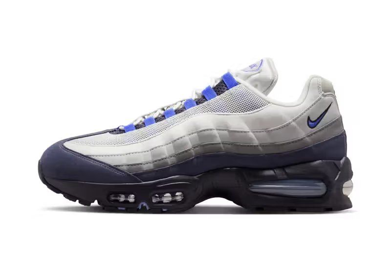 Nike Air Max 95 'Pencil Point' in Photon Dust and Dark Raisin with Sapphire accents