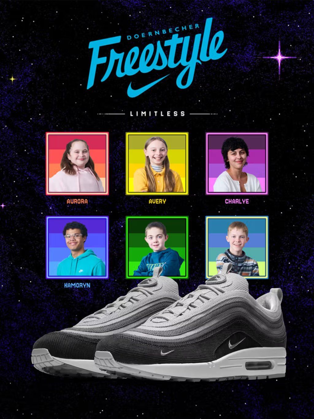 Nike Doernbecher Freestyle 2026 collection featuring Air Max 1/97 and AF-1 Mid silhouettes