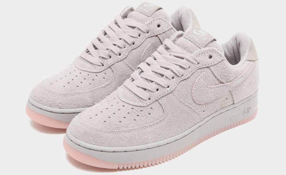 Nike Air Force 1 '07 in suede with MetroCard-inspired navy, magenta, and cream colorway