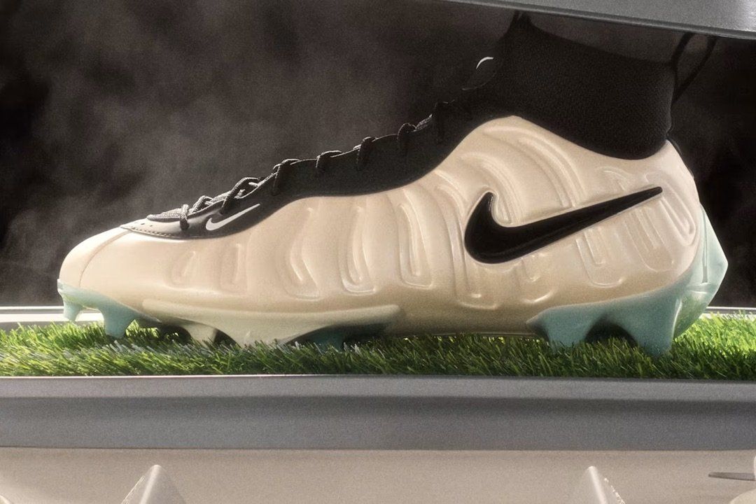 Nike Vaporposite Pro Cleat in White Pearl, True Red, and Black colorway from the 2026 restock