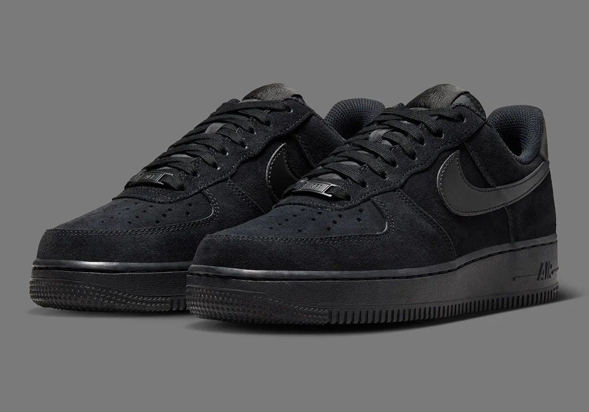 Nike Air Force 1 Low in premium suede with metallic branding details on Swoosh and heel