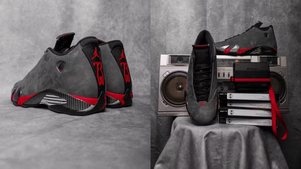 Air Jordan 14 Cincinnati Bearcats PE player exclusive sneaker in Bearcats team colorway