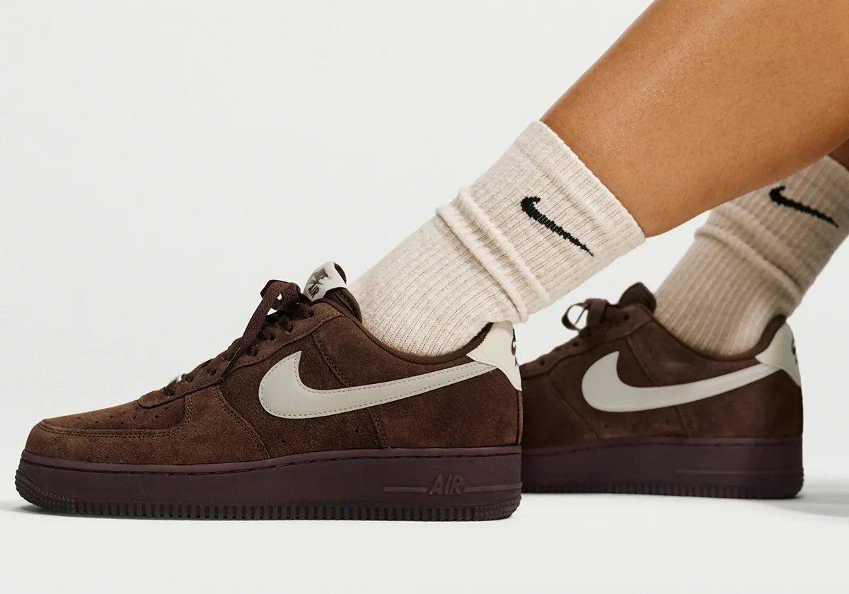 Nike Air Force 1 Low Mindfulness Pack in Cacao Wow and Sail/Light Bone suede colorways, Fall/Winter 2026 women's release