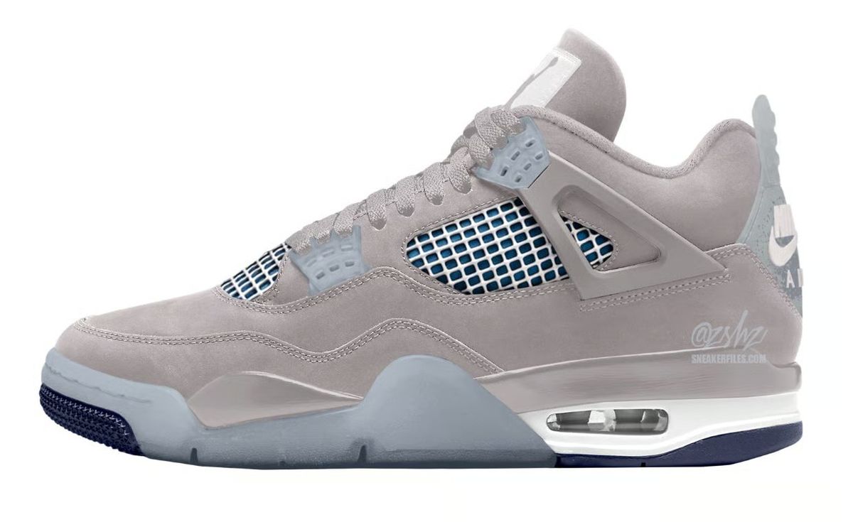 Air Jordan 4 Retro in Georgetown colorway, featuring navy and gray colorway inspired by Georgetown University Hoyas basketball