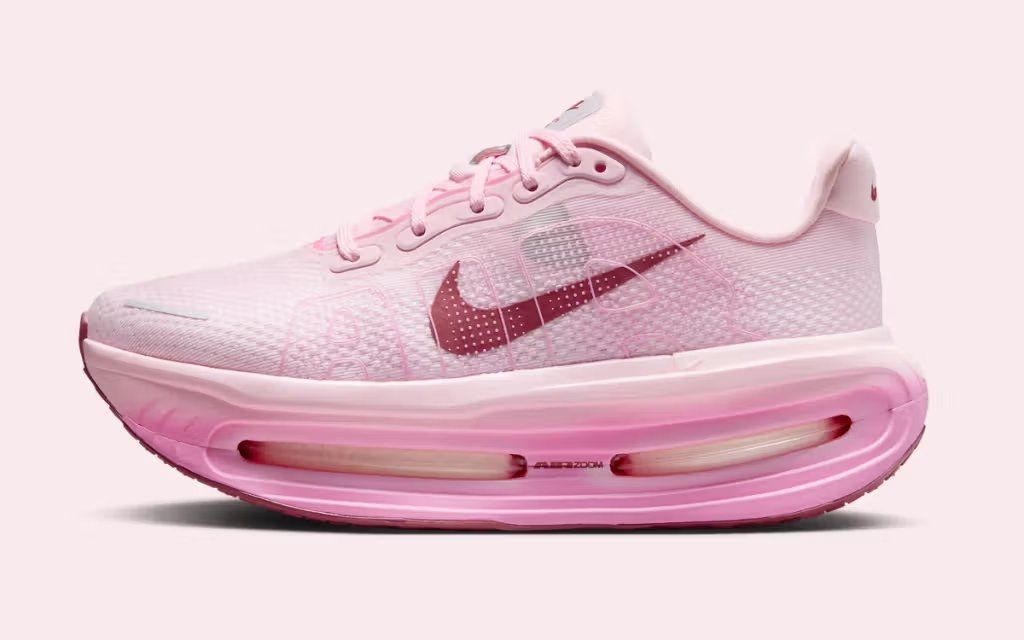 Nike Vomero Premium in soft pink tones for summer 2026, showcasing updated cushioned upper and seasonal colorway direction