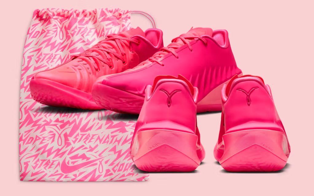 Nike G.T. Cut 4 in Kay Yow pink colorway, featuring dusty rose and magenta tones across the upper and sole