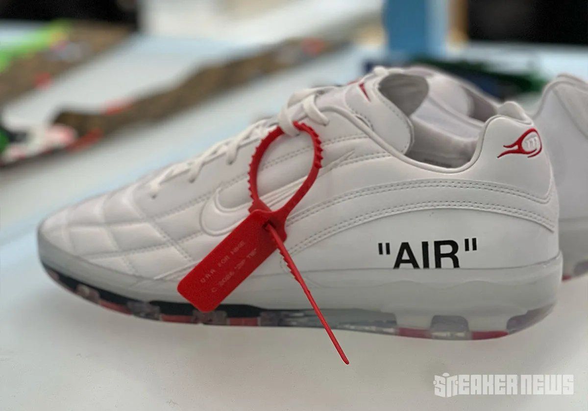 Virgil Abloh Archive x Nike Cryoshot USA collection white leather sneaker, part of the 2026 World Cup football collaboration