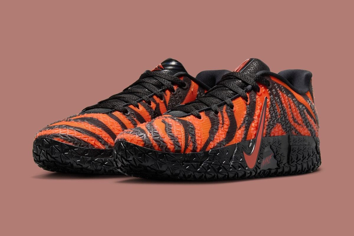 Nike Ja 3 Animal Pack Tiger colorway featuring striped tiger-inspired design on performance basketball silhouette