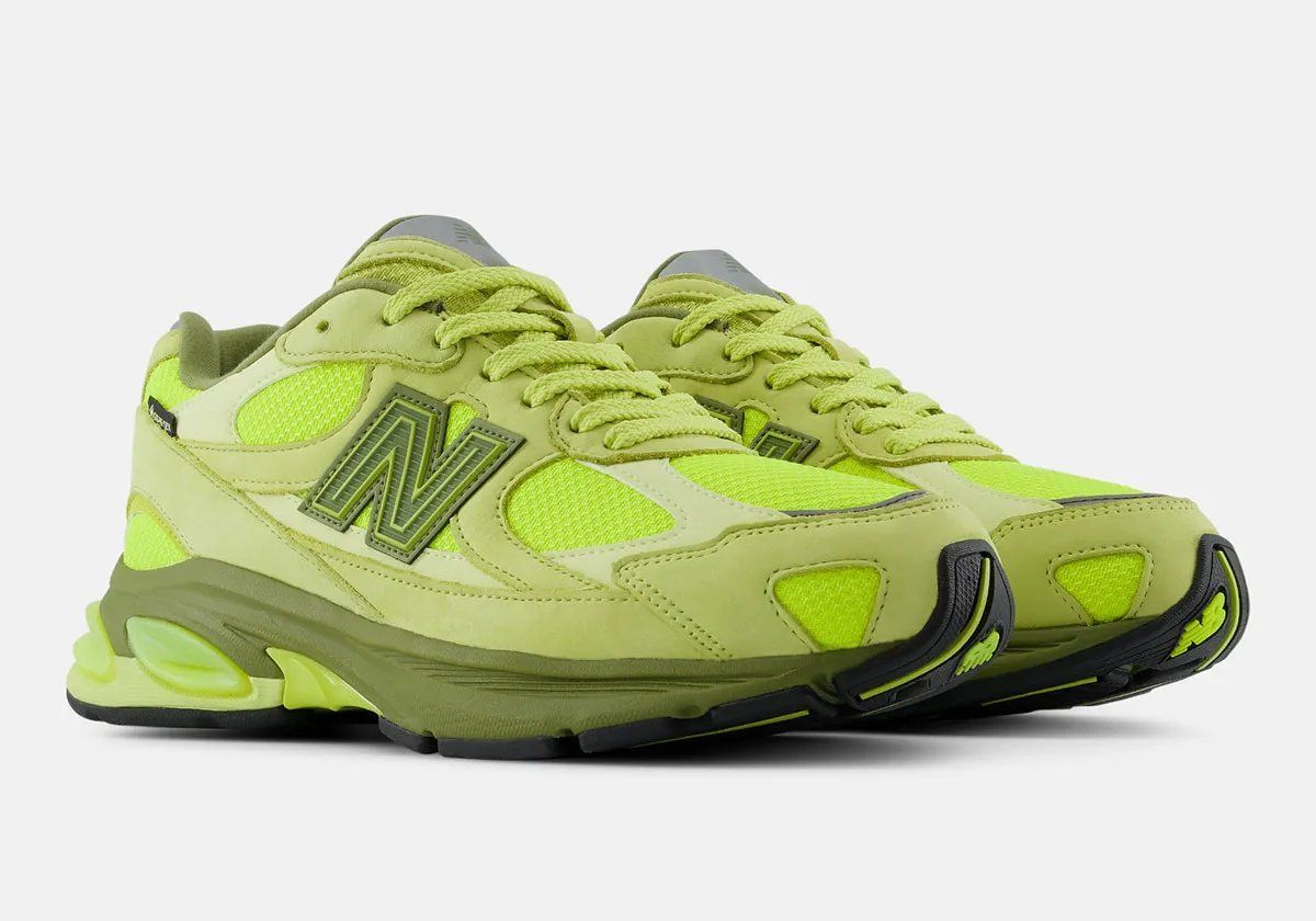 New Balance 2010 GORE-TEX 'Neon Green' featuring neon green mesh upper, sage green nubuck overlays, and reflective accents