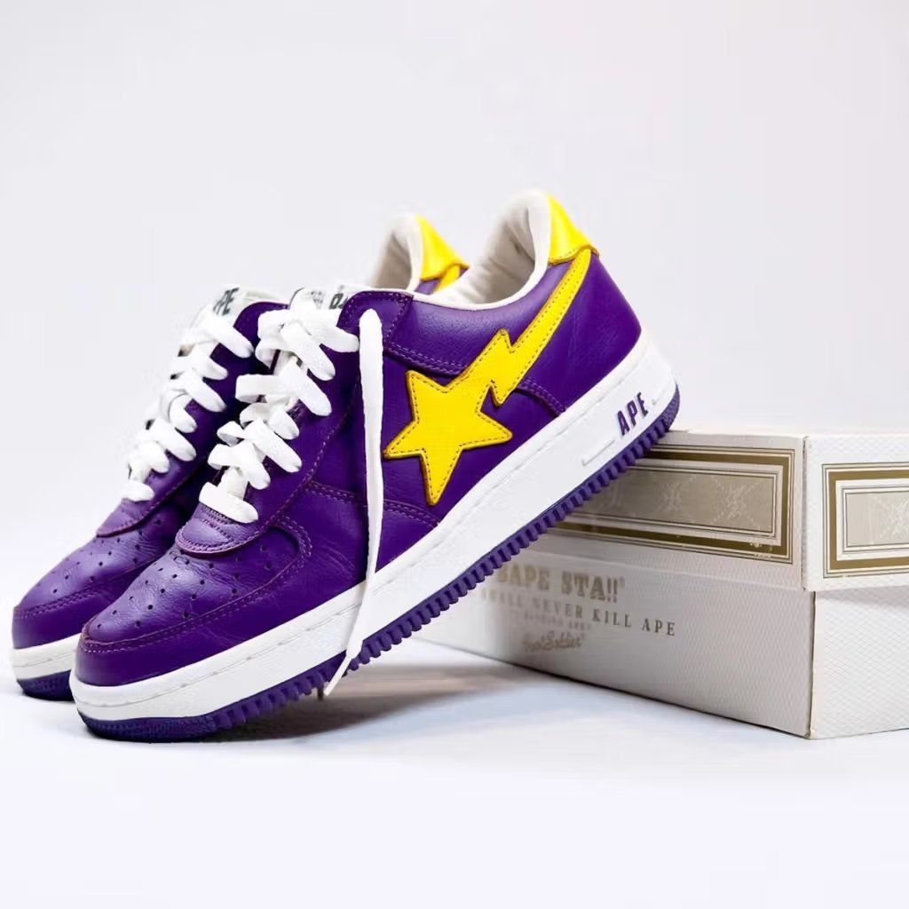 A BATHING APE BAPE STA sneaker, featuring the brand's signature design elements and colorway