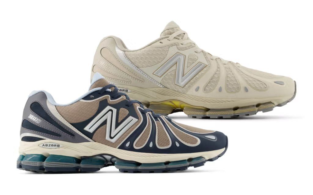 New Balance 1890 in Outerspace and Linen Punch colorways displayed side by side