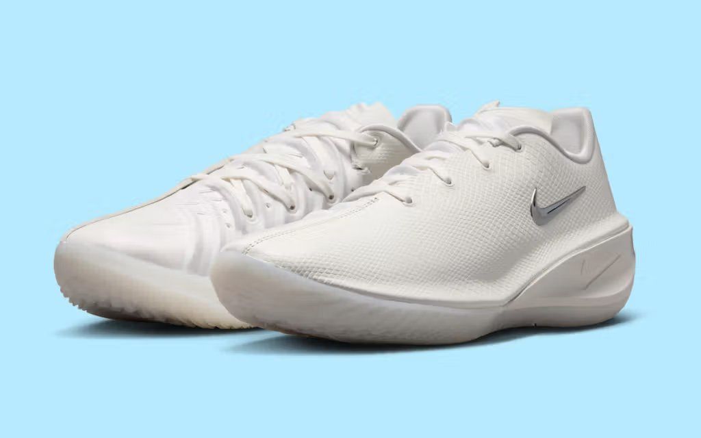 Nike GT Cut 4 in White Label Pack colorway, emphasizing minimalist design and court-ready performance silhouette