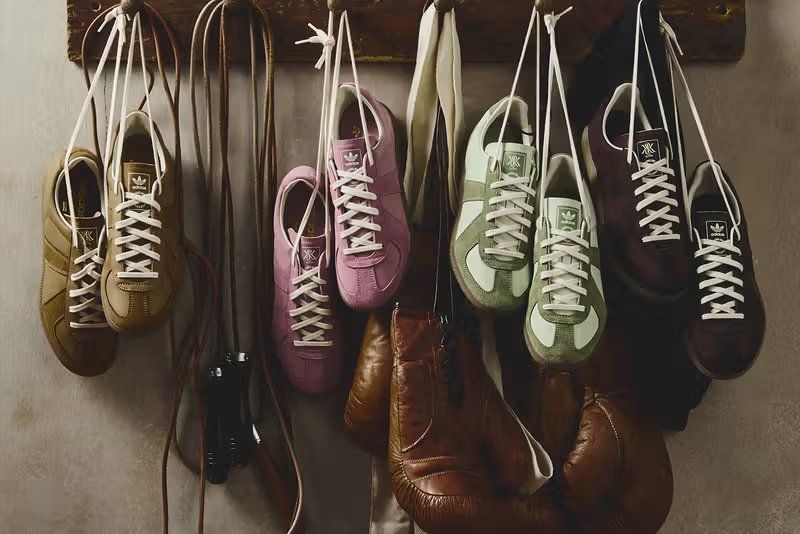Kith Classics x adidas Originals BW Army in tonal spring colorway, featuring premium materials and color-blocked overlays
