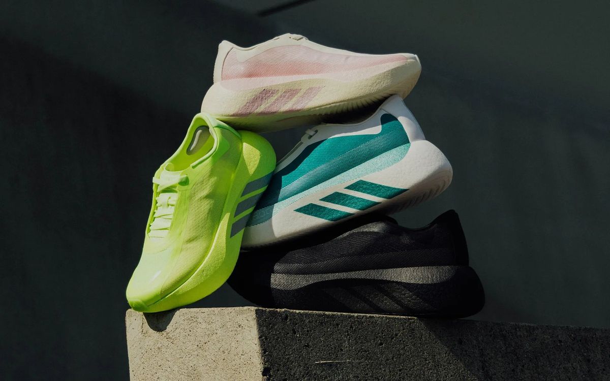 adidas Hyperboost Edge running shoe in Hi-Res Yellow colorway showcasing the PRIMEWEAVE upper and Hyperboost Pro midsole platform