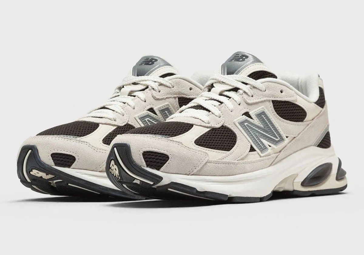 New Balance 2010 in Sea Salt suede with Black Cement accents and reflective branding