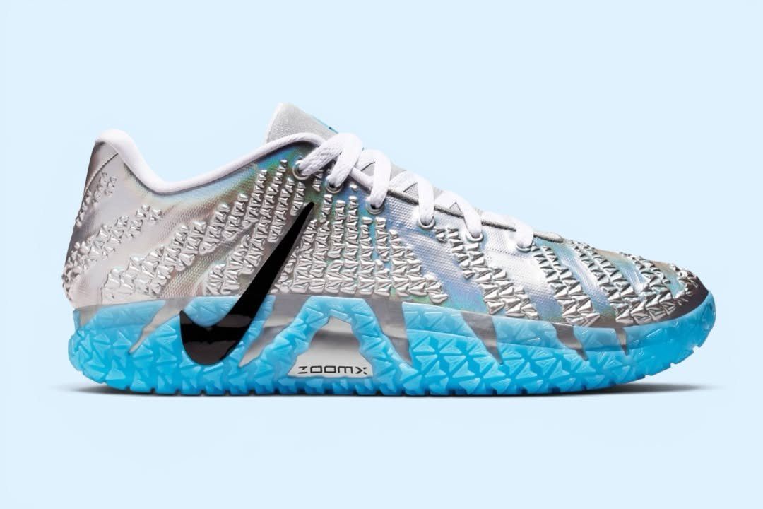 Nike Ja 3 x Jurassic Park Metallic Silver colorway featuring dinosaur-inspired design elements on Ja Morant's signature basketball shoe
