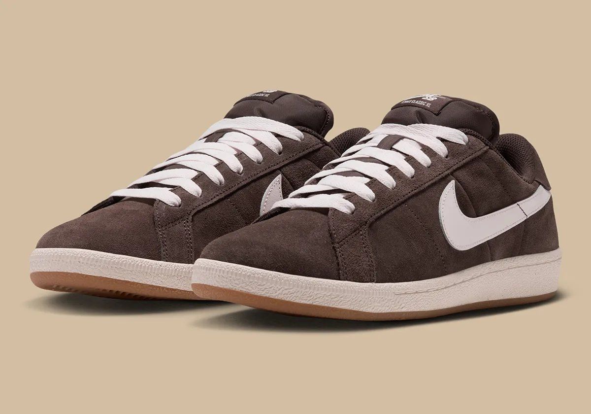 Nike SB Tennis Classic XL in Baroque Brown suede with Sail Swoosh and Gum Light Brown outsole
