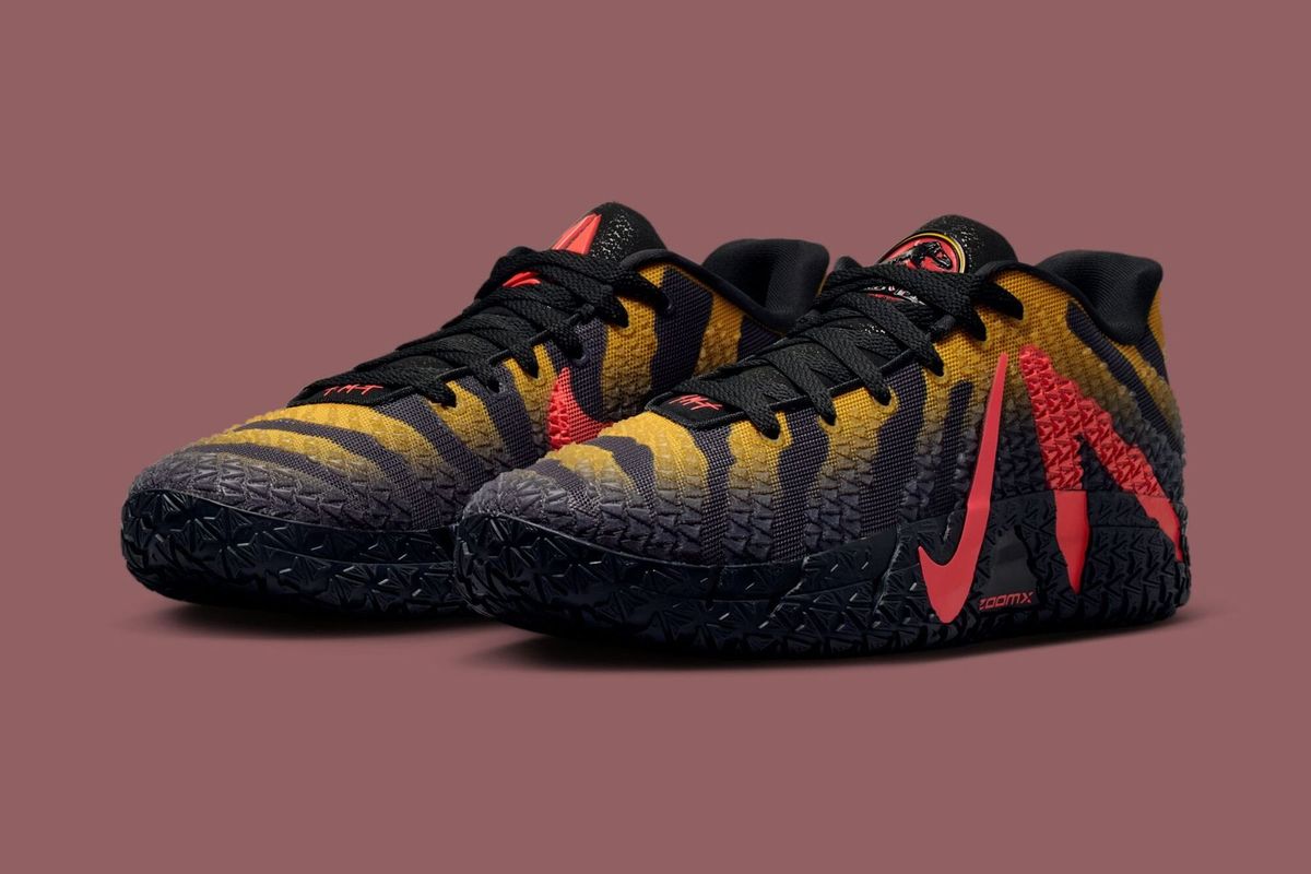 Nike Ja 3 Raptor in Jurassic Park colorway, showing lateral and medial views of the performance basketball shoe