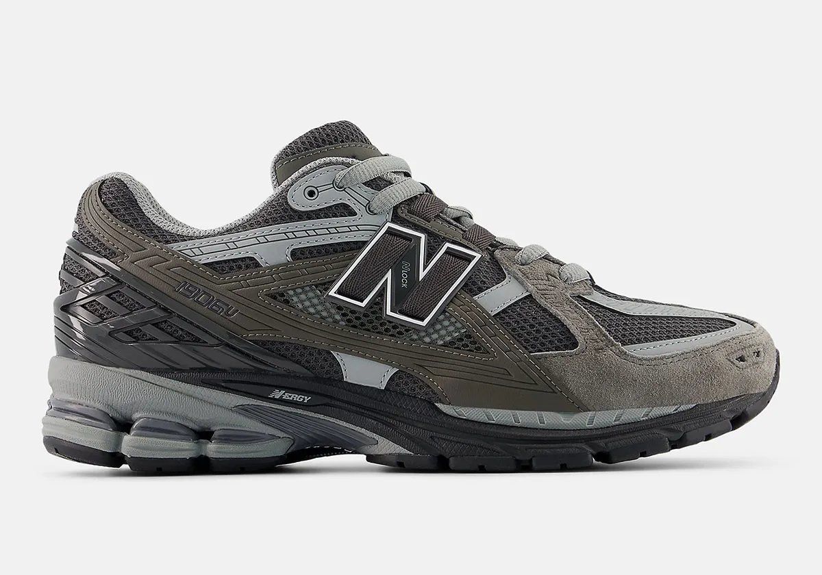 New Balance 1906U in Tornado Grey with layered grey tones and silver hardware accents