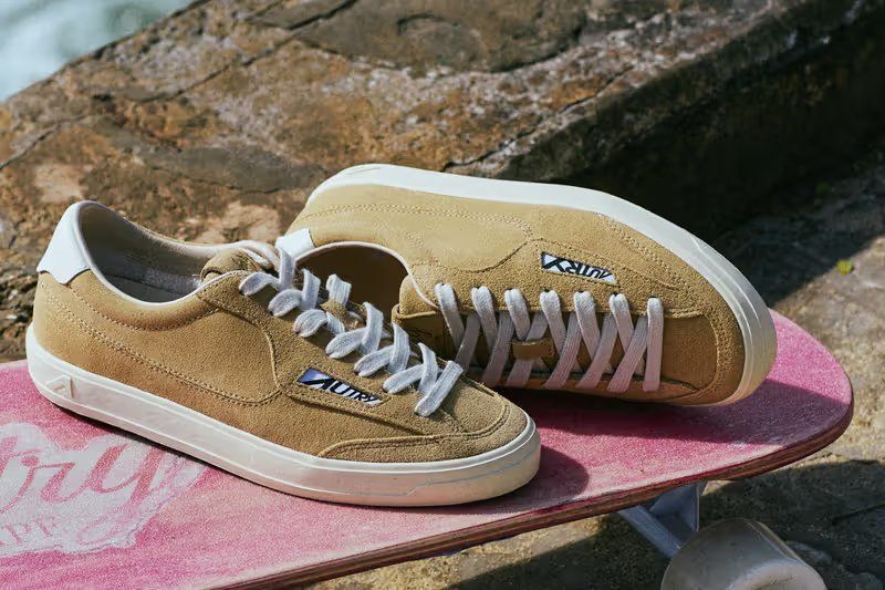 Autry Windscape sneaker in muted canvas colorway, showcasing low-profile silhouette and lightweight sole design