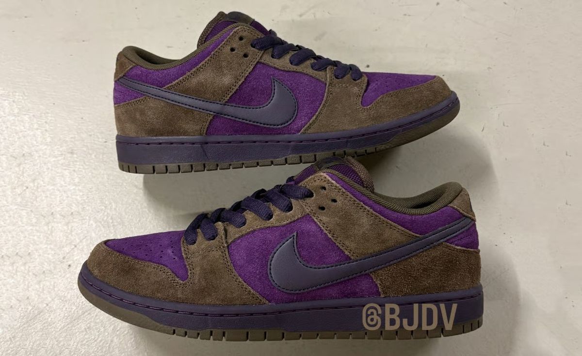 Nike SB Dunk Low in Hazel brown and purple suede, spring 2027 colorway