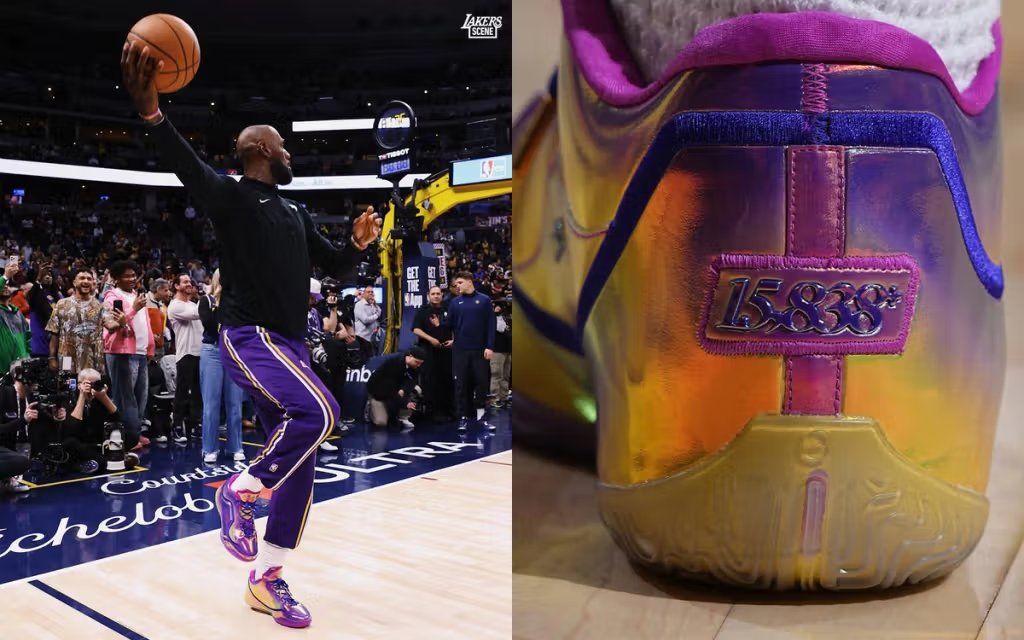 Nike LeBron 23 worn during LeBron James's historic field goals made record achievement
