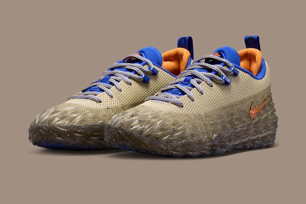 Cade Cunningham x Nike S.T. Charge PE "Rugged" in Rattan, Blue, and Orange colorway, style code IZ6735-200